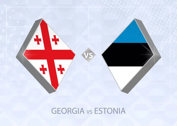 Georgia Estonia Liga Grupo Competencia Europea Fútbol Sobre Fondo Fútbol — Vector de stock