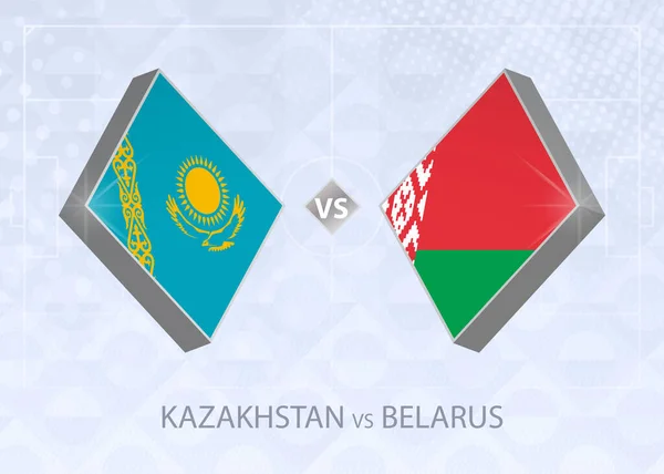 Kazajistán Bielorrusia Liga Grupo Competencia Europea Fútbol Sobre Fondo Fútbol — Vector de stock
