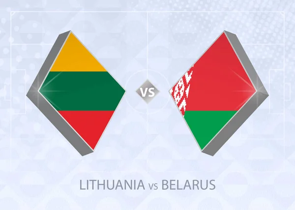 Lituania Bielorrusia Liga Grupo Competencia Europea Fútbol Sobre Fondo Fútbol — Vector de stock