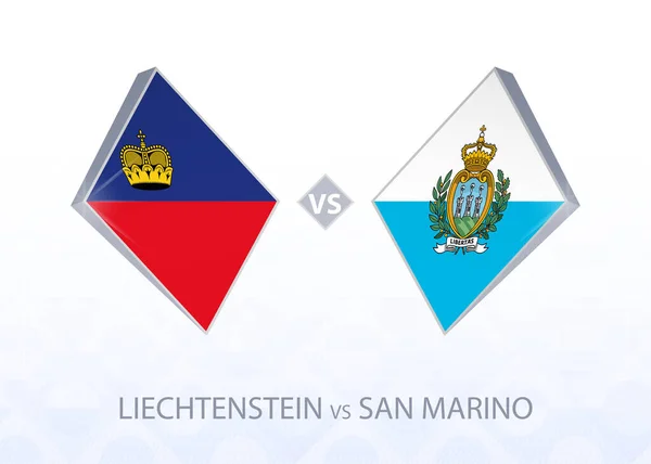 Змагання Футболу Європі Ліхтенштейн Проти Сан Марино Ліга Група — стоковий вектор