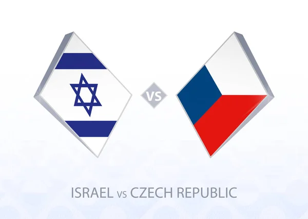 Europa Fotbollstävling Israel Mot Tjeckien League Grupp — Stock vektor