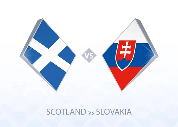 Európa Futball Verseny Skócia Szlovákia Liga Csoport — Stock Vector