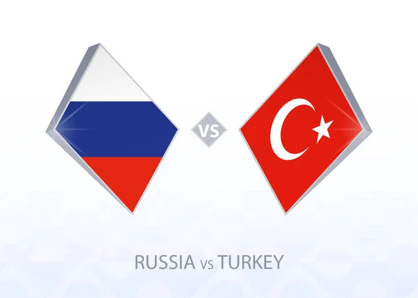 Avrupa Futbol Karşılaşması Rusya Türkiye Ligi Grup — Stok Vektör