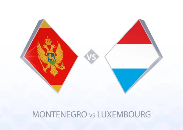 Európa Labdarúgó Verseny Montenegró Luxembourg League Group — Stock Vector