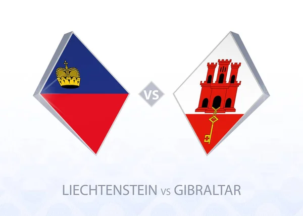 Europa Fodbold Konkurrence Liechtenstein Gibraltar League Gruppe – Stock-vektor