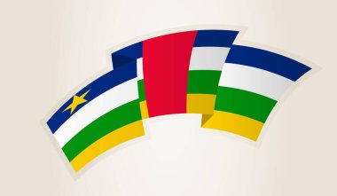 Orta Afrika Cumhuriyeti Bayrağı Soyut Kurdele Şekli, Orta Afrika Cumhuriyeti Ulusal Sembolü.