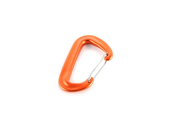 Carabiner Isolated White Background Climbing Concept — Stock Photo, Image