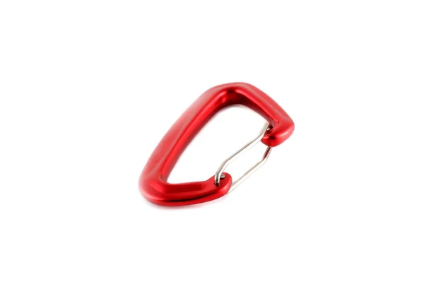 Carabiner Isolated White Background Climbing Concept — Stock Photo, Image