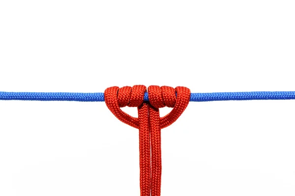 Nudo Sobre Cordón Aislado Sobre Fondo Blanco — Foto de Stock