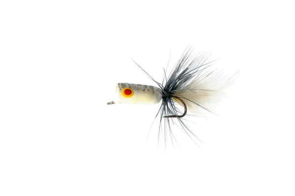 Fly Fishing Poppers Isolated White Background — Stock Photo, Image