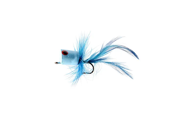 Fly Fishing Poppers Isolated White Background Stock Picture