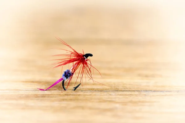 レトロなスタイルで釣りのクローズ アップのために飛んでルアー — ストック写真