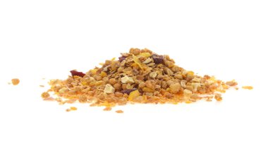 Mısır gevreği beyaz arkaplanda izole edildi.