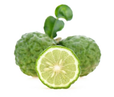 bergamot beyaz arkaplanda.