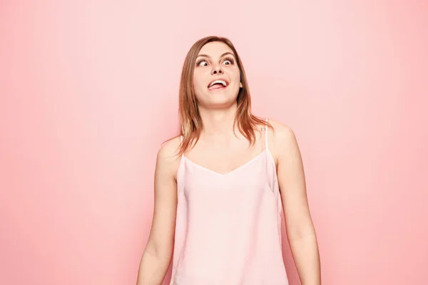 The squint eyed woman with weird expression — Stock Photo, Image
