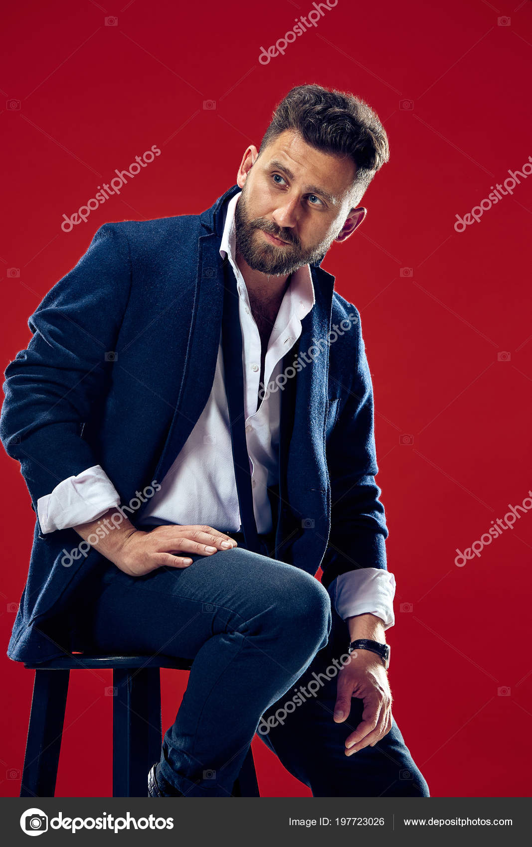 Male Beauty Concept Portrait Of A Fashionable Young Man With