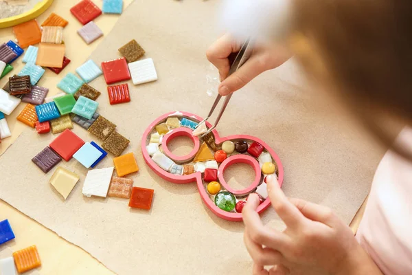 Mozaik puzzle sanat çocuklar, çocuk yaratıcı oyun için — Stok fotoğraf