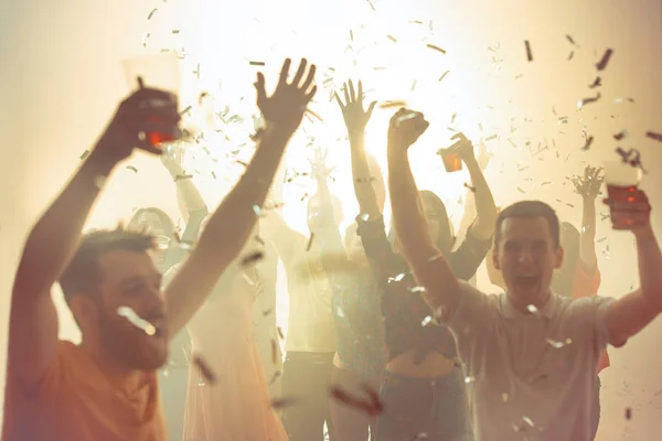 Nachtleven Disco Concept Jonge Mensen Dansen Club Buiten Zonlicht Geluk — Stockfoto