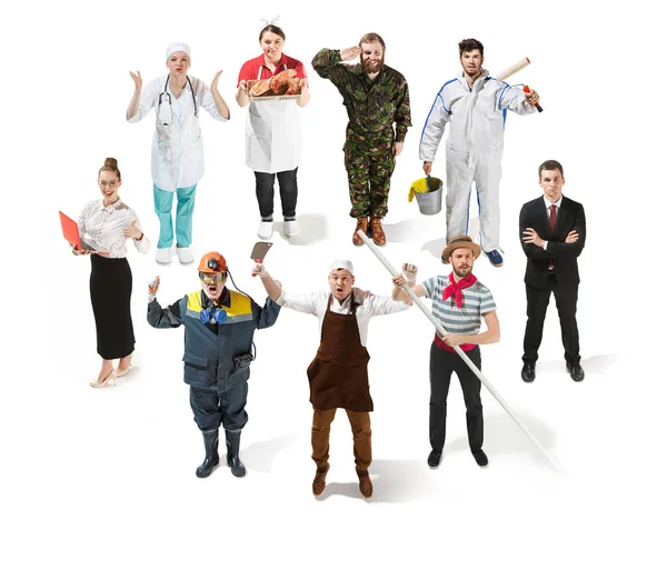 Montage about different professions — Stock Photo, Image