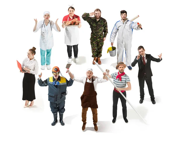 Montage about different professions — Stock Photo, Image