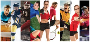 Spor kolaj hakkında futbol, Amerikan futbol, badminton, tenis, boks, buz, çim hokeyi, Masa Tenisi