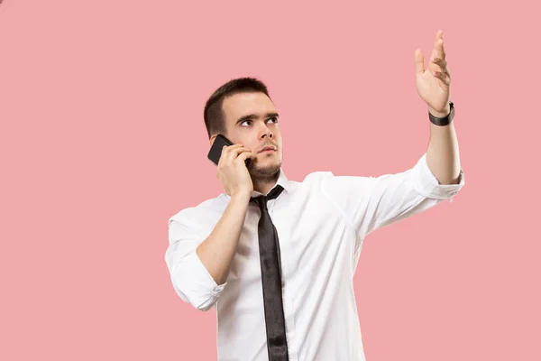 Guapo hombre de negocios con teléfono móvil —  Fotos de Stock