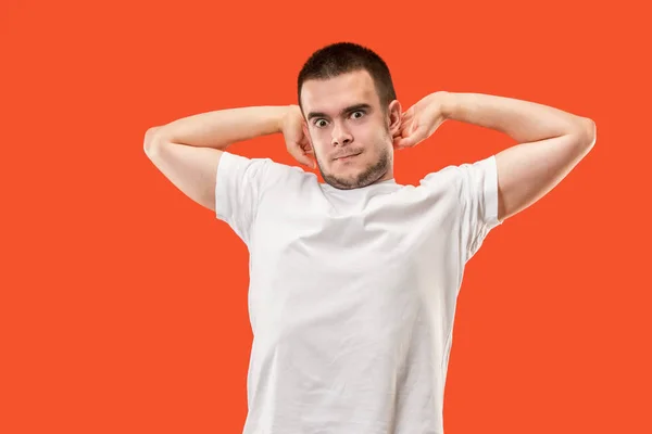 The young attractive man looking suprised — Stock Photo, Image