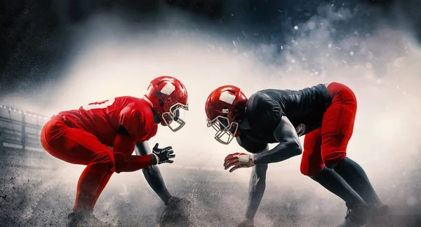 American football players in action play in professional sport stadium — Stock Photo, Image