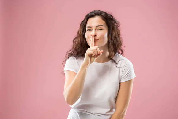 Secret Gossip Concept Young Woman Whispering Secret Her Hand Business — Stock Photo, Image