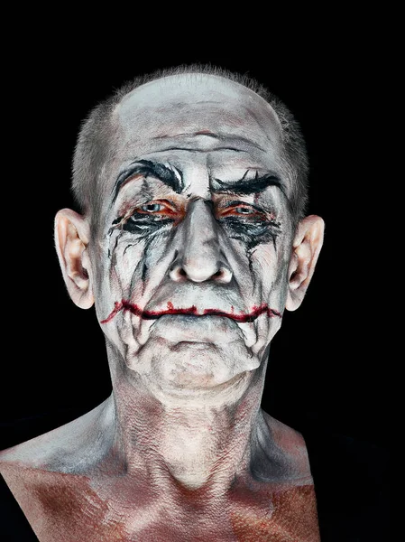 Véres Halloween téma: arc őrült maniak — Stock Fotó
