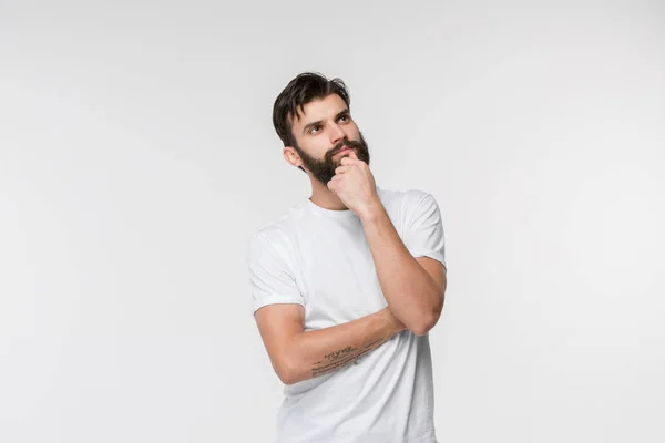 Joven hombre de negocios serio y considerado. Concepto de duda . — Foto de Stock