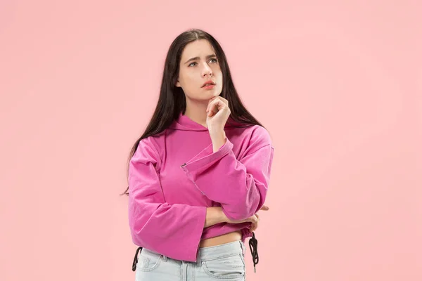 Young serious thoughtful business woman. Doubt concept. — Stock Photo, Image