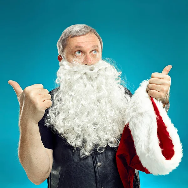 Retrato de homem em traje de Papai Noel — Fotografia de Stock