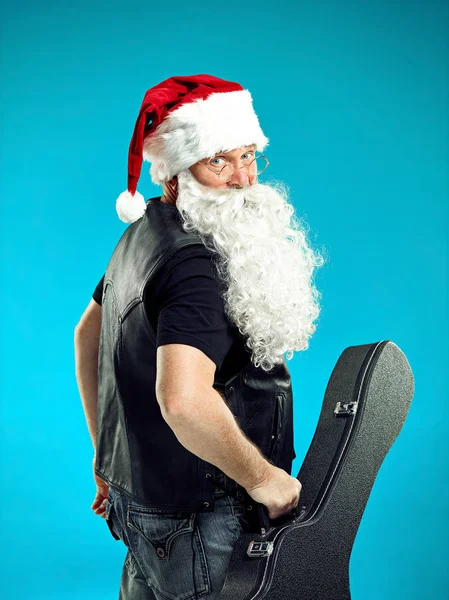 Портрет людина в костюмі Санта Клауса — стокове фото