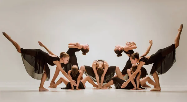 Gruppen af moderne ballet dansere - Stock-foto