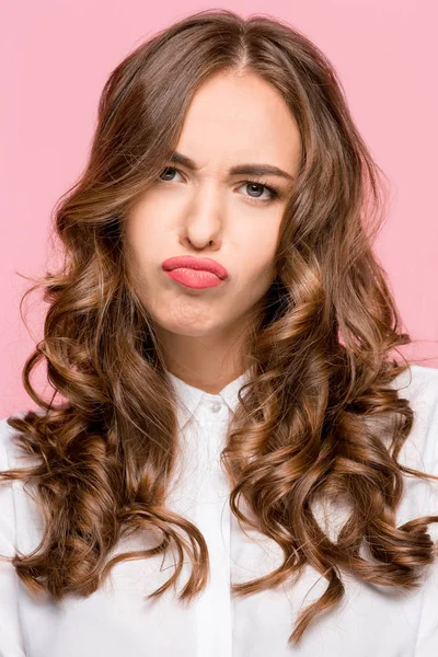 Young serious thoughtful business woman. Doubt concept. — Stock Photo, Image