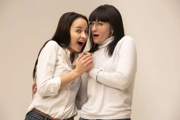 Un retrato de una madre y una hija felices — Foto de Stock