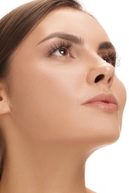 Güzel kız yüzü. Mükemmel cilt