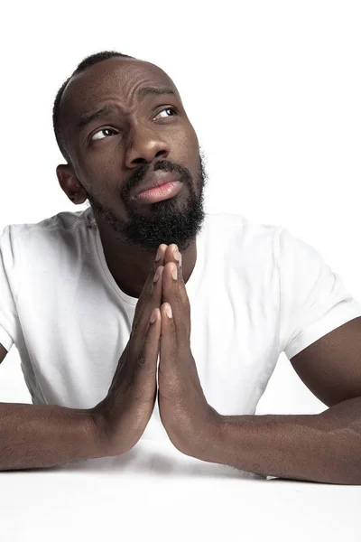 Close up portrait of a young african man indoors — Stock Photo, Image