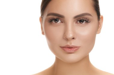 Güzel kız yüzü. Mükemmel cilt