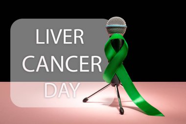 Karaciğer kanseri ve hepatit B - Hvb Farkındalık ay şerit, zümrüt yeşili ya da Yeşim şerit