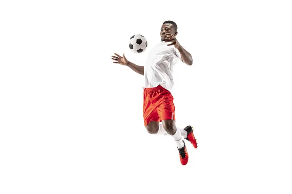 Afrikai labdarúgó labdarúgó elszigetelt fehér background — Stock Fotó