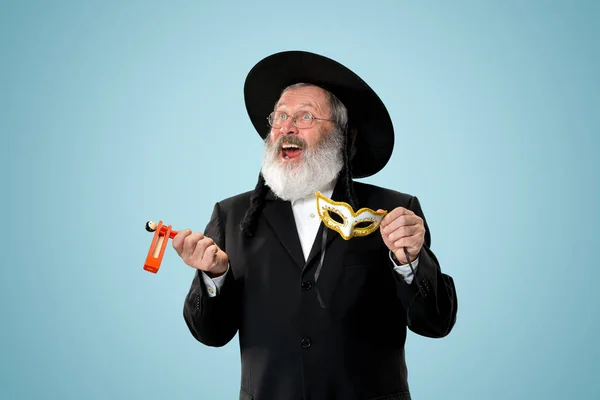 Üst düzey bir Ortodoks Hasdim Yahudi adam portresi — Stok fotoğraf