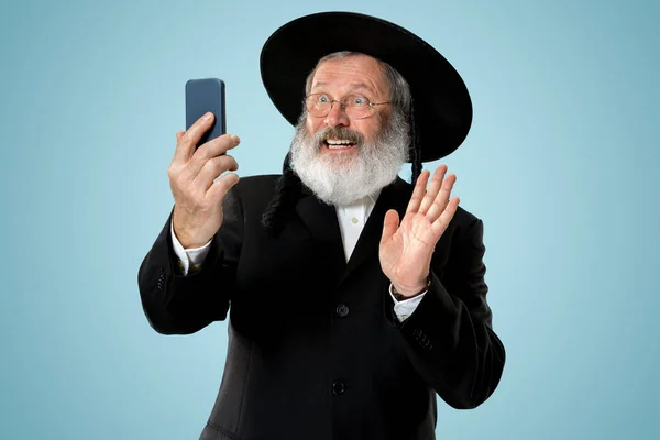 Retrato del anciano hombre judío ortodoxo Hasdim — Foto de Stock