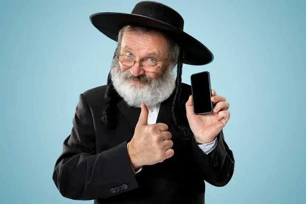 Retrato del anciano hombre judío ortodoxo Hasdim — Foto de Stock