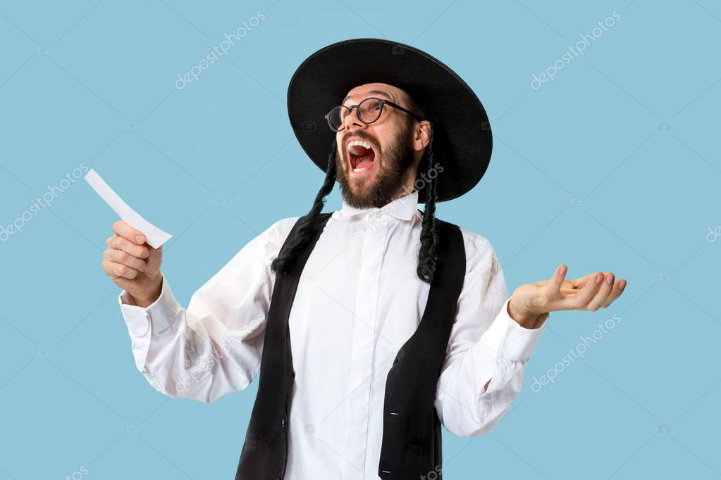 Portrait of a young orthodox Hasdim Jewish man