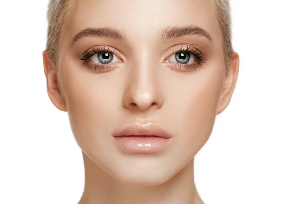 Beautiful Girl face. Perfect skin — Stock Photo, Image