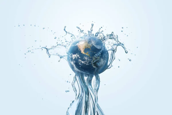 Ahorro de agua y protección del medio ambiente mundial . — Foto de Stock