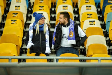Dinamo Kiev Uefa Avrupa Ligi sırasında hayranları Fc Dinamo Kiev vs Chelsea maç