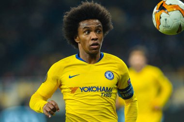 Uefa Avrupa Ligi sırasında eylem Chelsea Willian yuvarlak 1 8